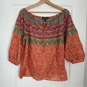 Ralph Lauren Multicolor Bohemian Blouse